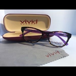 Vivid Eyeglass 864 Purple Marble (Eyesize 51)